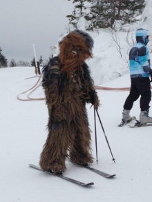 Chewbacca auf der Skipiste
